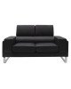 Καναπές Shea 2θέσιος pu μαύρο-inox 158x80x87εκ Υλικό: PU - INOX 074-000012 Καναπές Shea 2θέσιος pu μαύρο-inox 158x80x87εκ Υλικό: PU - INOX 074-000012