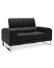 Καναπές Shea 2θέσιος pu μαύρο-inox 158x80x87εκ Υλικό: PU - INOX 074-000012 Καναπές Shea 2θέσιος pu μαύρο-inox 158x80x87εκ Υλικό: PU - INOX 074-000012