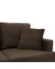 Γωνιακός καναπές με σκαμπό Slim υφασμάτινος χρώμα καφέ με μαξιλάρια 185x140x70εκ Υλικό: FABRIC 074-000021
