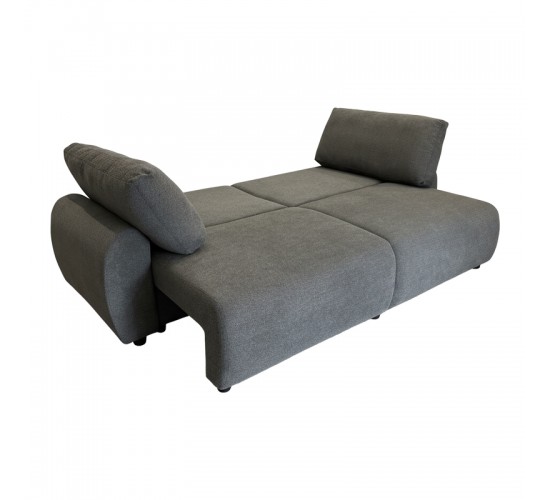 Kαναπές-κρεβάτι τριθέσιος Hungie υφασμα γκρι 250x92x89εκ Υλικό: POLYESTER FABRIC- NEW FOAM - Plastic Leg-Wooden frame 074-000063