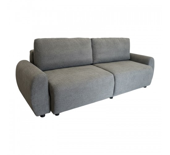 Kαναπές-κρεβάτι τριθέσιος Hungie υφασμα γκρι 250x92x89εκ Υλικό: POLYESTER FABRIC- NEW FOAM - Plastic Leg-Wooden frame 074-000063