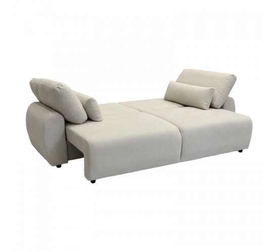 Kαναπές-κρεβάτι τριθέσιος Hungie υφασμα μπεζ 250x92x89εκ Υλικό: FABRIC- NEW FOAM - Plastic Leg 074-000064