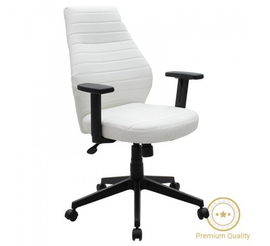 Καρέκλα γραφείου διευθυντή Benno με pu χρώμα λευκό Υλικό: PU 076-000012