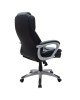 Καρέκλα γραφείου διευθυντή Lockie με PU μαύρο-ύφασμα γκρι Υλικό: PU - METAL - FABRIC 076-000014