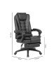 Καρέκλα γραφείου διευθυντή με υποπόδιο Acel pu μαύρο 158x63x117.5εκ Υλικό: PU - PP 076-000016