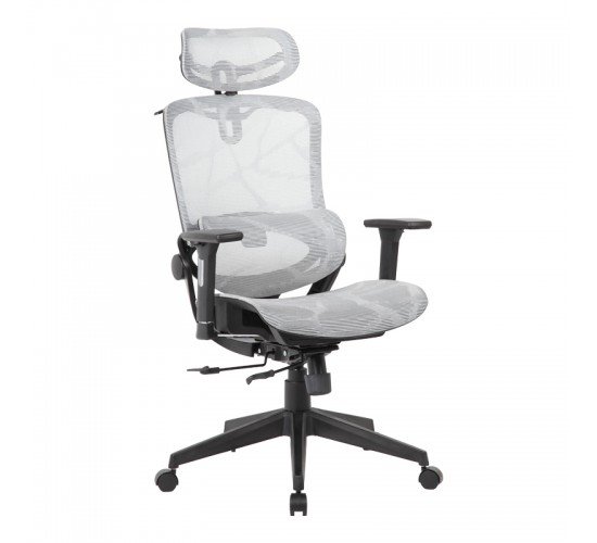 Καρέκλα γραφείου διευθυντή Konilo mesh γκρι 82.5x63.5x114εκ Υλικό: MESH-PP 076-000017