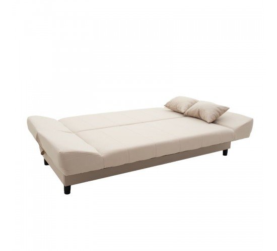 Kαναπές-κρεβάτι Tiko 3θέσιος αποθηκευτικός χώρος ύφασμα μπεζ 200x85x90εκ 078-000018