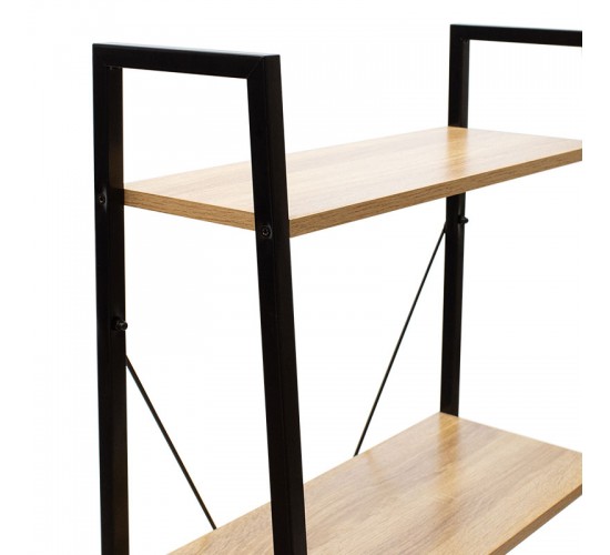 Βιβλιοθήκη Ramon φυσικό-μαύρο 60x23x145,5εκ Υλικό: CLIPBOARD 15mm WITH MELAMINE METAL 085-000001 Βιβλιοθήκη Ramon φυσικό-μαύρο 60x23x145,5εκ Υλικό: CLIPBOARD 15mm WITH MELAMINE METAL 085-000001
