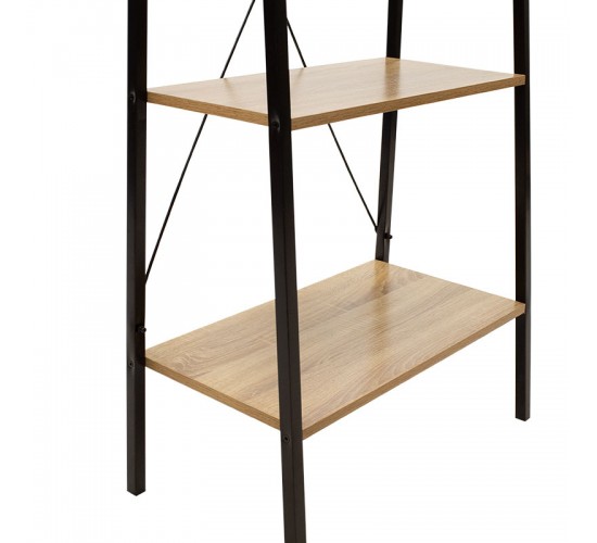 Βιβλιοθήκη Ramon φυσικό-μαύρο 60x23x145,5εκ Υλικό: CLIPBOARD 15mm WITH MELAMINE METAL 085-000001 Βιβλιοθήκη Ramon φυσικό-μαύρο 60x23x145,5εκ Υλικό: CLIPBOARD 15mm WITH MELAMINE METAL 085-000001