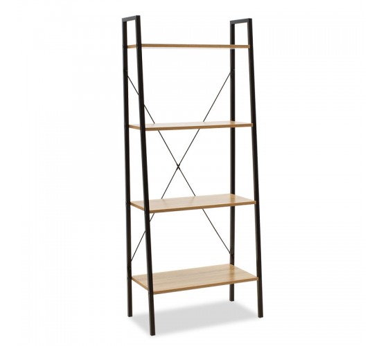 Βιβλιοθήκη Ramon φυσικό-μαύρο 60x23x145,5εκ Υλικό: CLIPBOARD 15mm WITH MELAMINE METAL 085-000001 Βιβλιοθήκη Ramon φυσικό-μαύρο 60x23x145,5εκ Υλικό: CLIPBOARD 15mm WITH MELAMINE METAL 085-000001
