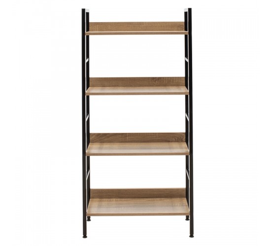 Βιβλιοθήκη- Ραφιέρα Ramon φυσικό-μαύρο 60x28x125,5εκ Υλικό: CLIPBOARD 15mm WITH MELAMINE - METAL 085-000002 Βιβλιοθήκη- Ραφιέρα Ramon φυσικό-μαύρο 60x28x125,5εκ Υλικό: CLIPBOARD 15mm WITH MELAMINE - METAL 085-000002