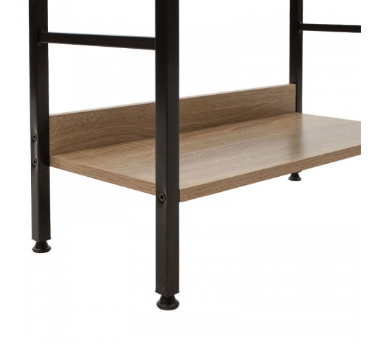 Βιβλιοθήκη- Ραφιέρα Ramon φυσικό-μαύρο 60x28x125,5εκ Υλικό: CLIPBOARD 15mm WITH MELAMINE - METAL 085-000002 Βιβλιοθήκη- Ραφιέρα Ramon φυσικό-μαύρο 60x28x125,5εκ Υλικό: CLIPBOARD 15mm WITH MELAMINE - METAL 085-000002