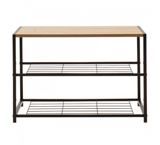 Παπουτσοθήκη Ramon 6 ζευγών φυσικό-μαύρο 63x30x43εκ Υλικό: CLIPBOARD 15mm WITH MELAMINE METAL 085-000010 Παπουτσοθήκη Ramon 6 ζευγών φυσικό-μαύρο 63x30x43εκ Υλικό: CLIPBOARD 15mm WITH MELAMINE METAL 085-000010
