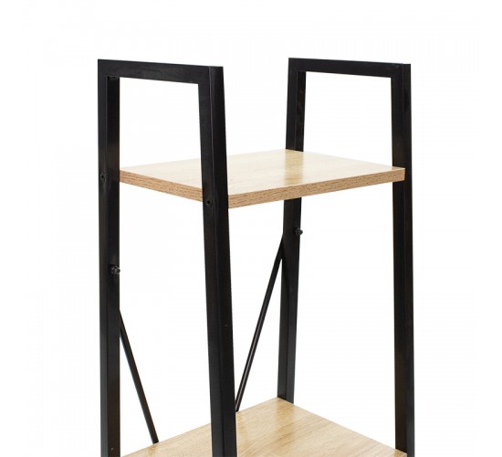 Βιβλιοθήκη Ramon φυσικό-μαύρο 34x32,5x148εκ Υλικό: CLIPBOARD 15mm WITH MELAMINE METAL 085-000013 Βιβλιοθήκη Ramon φυσικό-μαύρο 34x32,5x148εκ Υλικό: CLIPBOARD 15mm WITH MELAMINE METAL 085-000013