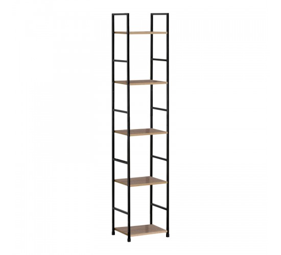 Βιβλιοθήκη Azuel φυσικό-μαύρο μέταλλο 29x23.5x144εκ Υλικό: chipboard in wild oak steel tube in electric coating in black 085-000020 Βιβλιοθήκη Azuel φυσικό-μαύρο μέταλλο 29x23.5x144εκ Υλικό: chipboard in wild oak steel tube in electric coating in black 085-000020