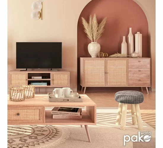 Μπουφές Oslo pakoworld sonoma 150x39x79εκ Μπουφές Oslo pakoworld sonoma 150x39x79εκ