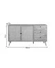 Μπουφές Oslo pakoworld sonoma 150x39x79εκ Μπουφές Oslo pakoworld sonoma 150x39x79εκ