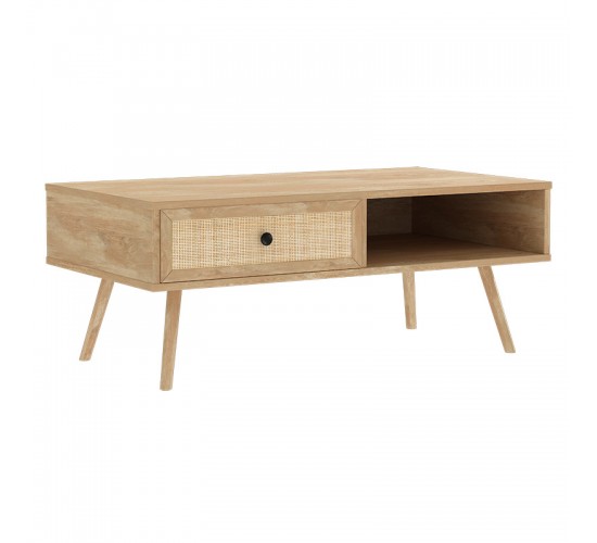 Τραπέζι σαλονιού Oslo sonoma 110x59x41,5εκ Υλικό: CLIPBOARD WITH PAPER WOOD - PP RATTAN 086-000005 Τραπέζι σαλονιού Oslo sonoma 110x59x41,5εκ Υλικό: CLIPBOARD WITH PAPER WOOD - PP RATTAN 086-000005
