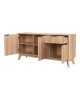Μπουφές Hamea mdf σε φυσική απόχρωση 150x39,5x73εκ Υλικό: MDF WITH VENEER 086-000020