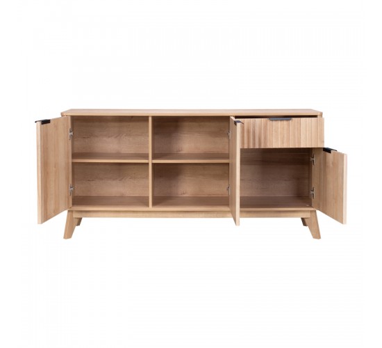 Μπουφές Hamea mdf σε φυσική απόχρωση 150x39,5x73εκ Υλικό: MDF WITH VENEER 086-000020