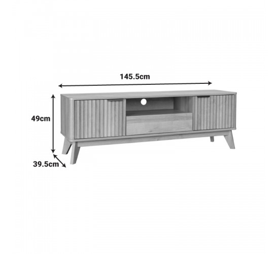 Έπιπλο τηλεόρασης Hamea mdf σε φυσική απόχρωση 145x39,5x49εκ Υλικό: MDF WITH VENEER 086-000021 Έπιπλο τηλεόρασης Hamea mdf σε φυσική απόχρωση 145x39,5x49εκ Υλικό: MDF WITH VENEER 086-000021