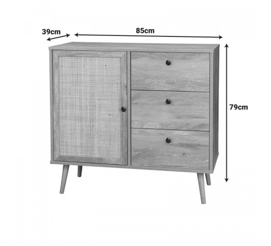 Μπουφές Oslo σε sonoma απόχρωση 85x39x79εκ Υλικό: 15MM PB LPL 086-000023