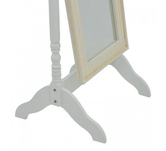 Καθρέπτης Malone Inart mdf σε λευκή αντικέ απόχρωση 55x50x160εκ Υλικό: MDF 087-000012