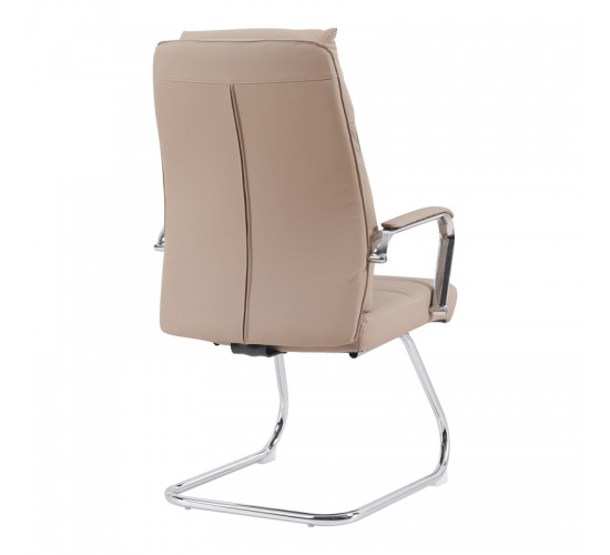 Καρέκλα επισκέπτη Siquel I pu σε cappuccino απόχρωση 58x62x105εκ Υλικό: PU - PVC - FOAM - PLYWOOD - METAL - NYLON 090-000018