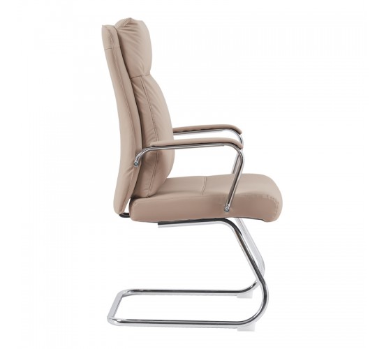 Καρέκλα επισκέπτη Siquel I pu σε cappuccino απόχρωση 58x62x105εκ Υλικό: PU - PVC - FOAM - PLYWOOD - METAL - NYLON 090-000018