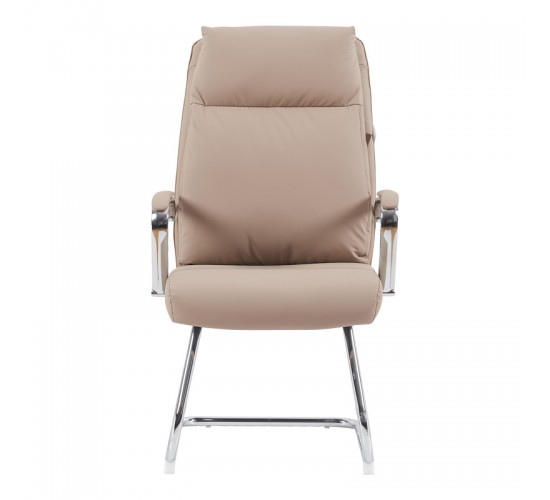 Καρέκλα επισκέπτη Siquel I pu σε cappuccino απόχρωση 58x62x105εκ Υλικό: PU - PVC - FOAM - PLYWOOD - METAL - NYLON 090-000018