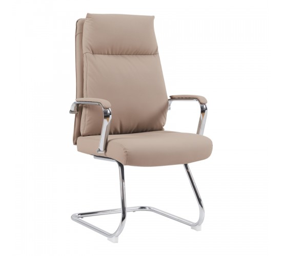 Καρέκλα επισκέπτη Siquel I pu σε cappuccino απόχρωση 58x62x105εκ Υλικό: PU - PVC - FOAM - PLYWOOD - METAL - NYLON 090-000018