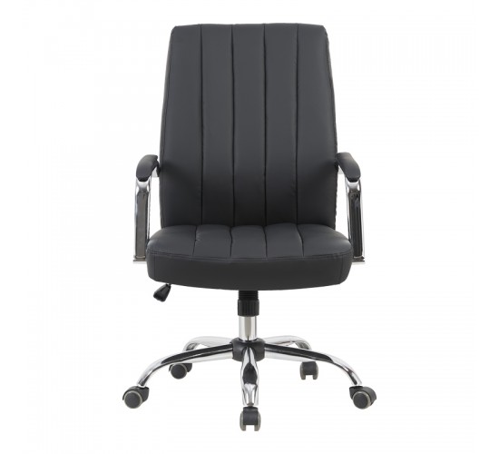 Καρέκλα γραφείου διευθυντή Mido pu μαύρο 58x71x100-106εκ Υλικό: PU - PVC - FOAM - PLYWOOD - METAL - NYLON 090-000020