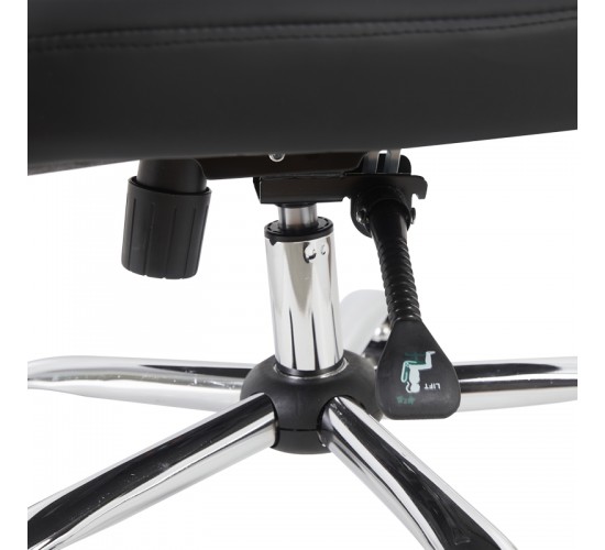 Καρέκλα γραφείου διευθυντή Morales pu μαύρο 60x70x118-124εκ Υλικό: PU - PVC - FOAM - PLYWOOD - METAL - NYLON 090-000022