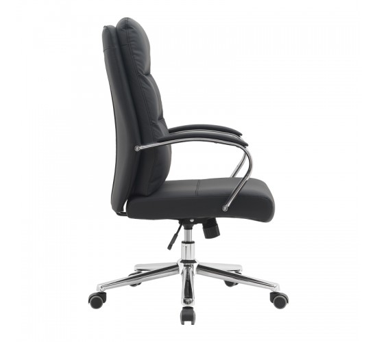 Καρέκλα γραφείου διευθυντή Normie pu μαύρο 58x65x103-111εκ Υλικό: PU - PVC - FOAM - PLYWOOD - METAL - NYLON 090-000025