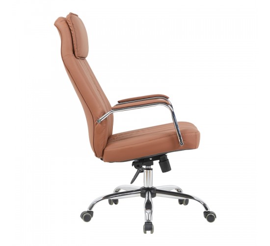 Καρέκλα γραφείου διευθυντή Morales pu καφέ 60x70x118-124εκ Υλικό: PU - PVC - FOAM - PLYWOOD - METAL - NYLON 090-000027