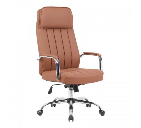 Καρέκλα γραφείου διευθυντή Morales pu καφέ 60x70x118-124εκ Υλικό: PU - PVC - FOAM - PLYWOOD - METAL - NYLON 090-000027