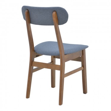 Καρέκλα Gaborn σε γκρι απόχρωση 47x47x81,5εκ Υλικό: RUBBERWOOD- FABRIC 091-000016