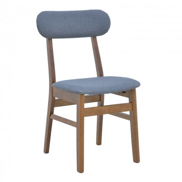 Καρέκλα Gaborn σε γκρι απόχρωση 47x47x81,5εκ Υλικό: RUBBERWOOD- FABRIC 091-000016