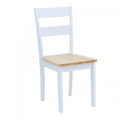 Tραπεζαρία επεκτεινόμενη Mabor-York σετ 5τεμ ξύλο σε λευκή απόχρωση 120-150x80x73,8εκ 091-000021