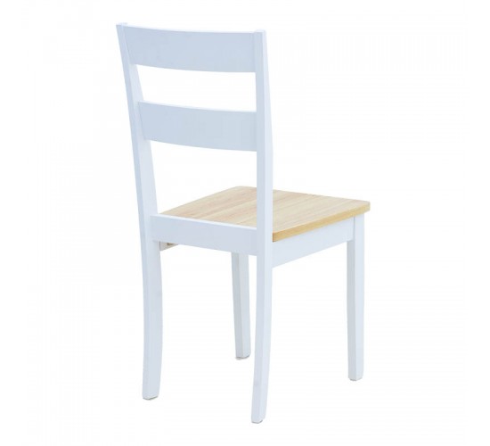 Tραπεζαρία επεκτεινόμενη Mabor-York σετ 5τεμ ξύλο σε λευκή απόχρωση 120-150x80x73,8εκ 091-000021