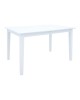 Tραπεζαρία επεκτεινόμενη Mabor-York σετ 5τεμ ξύλο σε λευκή απόχρωση 120-150x80x73,8εκ 091-000021