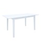 Tραπεζαρία επεκτεινόμενη Mabor-York σετ 5τεμ ξύλο σε λευκή απόχρωση 120-150x80x73,8εκ 091-000021