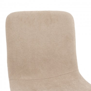 Καρέκλα Gratify ύφασμα εκρού-πόδι μαύρο Υλικό: FABRIC - STEEL 093-000015