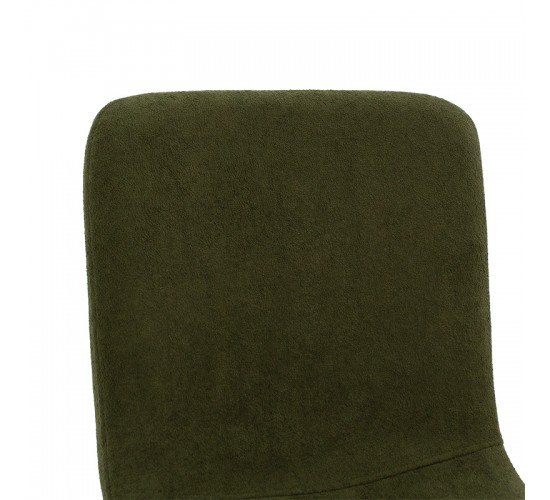 Καρέκλα Gratify ύφασμα μπουκλέ χακί-πόδι μαύρο Υλικό: FABRIC - STEEL 093-000016