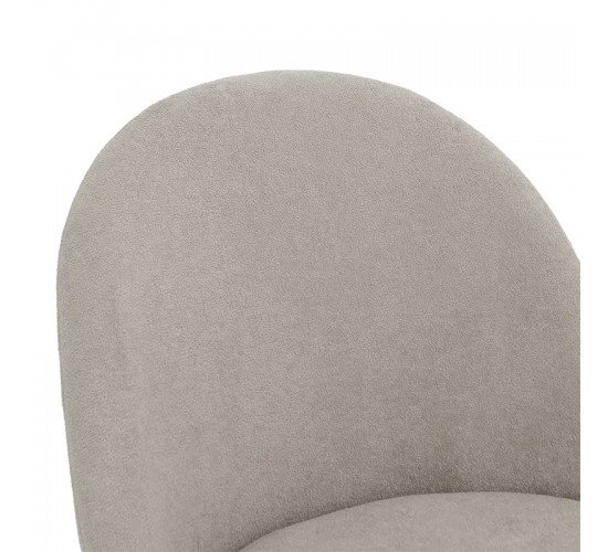 Καρέκλα Graceful ύφασμα μπουκλέ ανοιχτό γκρι-πόδι μαύρο Υλικό: FABRIC  - STEEL 093-000019
