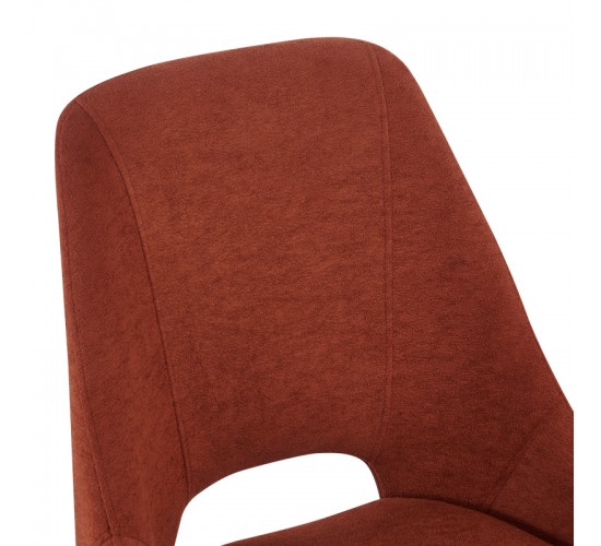 Καρέκλα Initiate terracotta ύφασμα-πόδι μαύρο μέταλλο 48x57x85εκ Υλικό: FABRIC - FOAM - PLYWOOD - IRON 093-000039