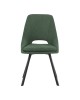 Καρέκλα Initiate πράσινο ύφασμα-πόδι μαύρο μέταλλο 48x57x85εκ Υλικό: FABRIC - STEEL 093-000040