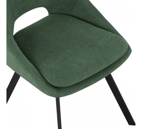 Καρέκλα Initiate πράσινο ύφασμα-πόδι μαύρο μέταλλο 48x57x85εκ Υλικό: FABRIC - STEEL 093-000040