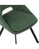 Καρέκλα Initiate πράσινο ύφασμα-πόδι μαύρο μέταλλο 48x57x85εκ Υλικό: FABRIC - STEEL 093-000040