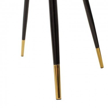 Καρέκλα Giselle βελούδο γκρι-μαύρο χρυσό πόδι Υλικό: VELVET - METAL 096-000013